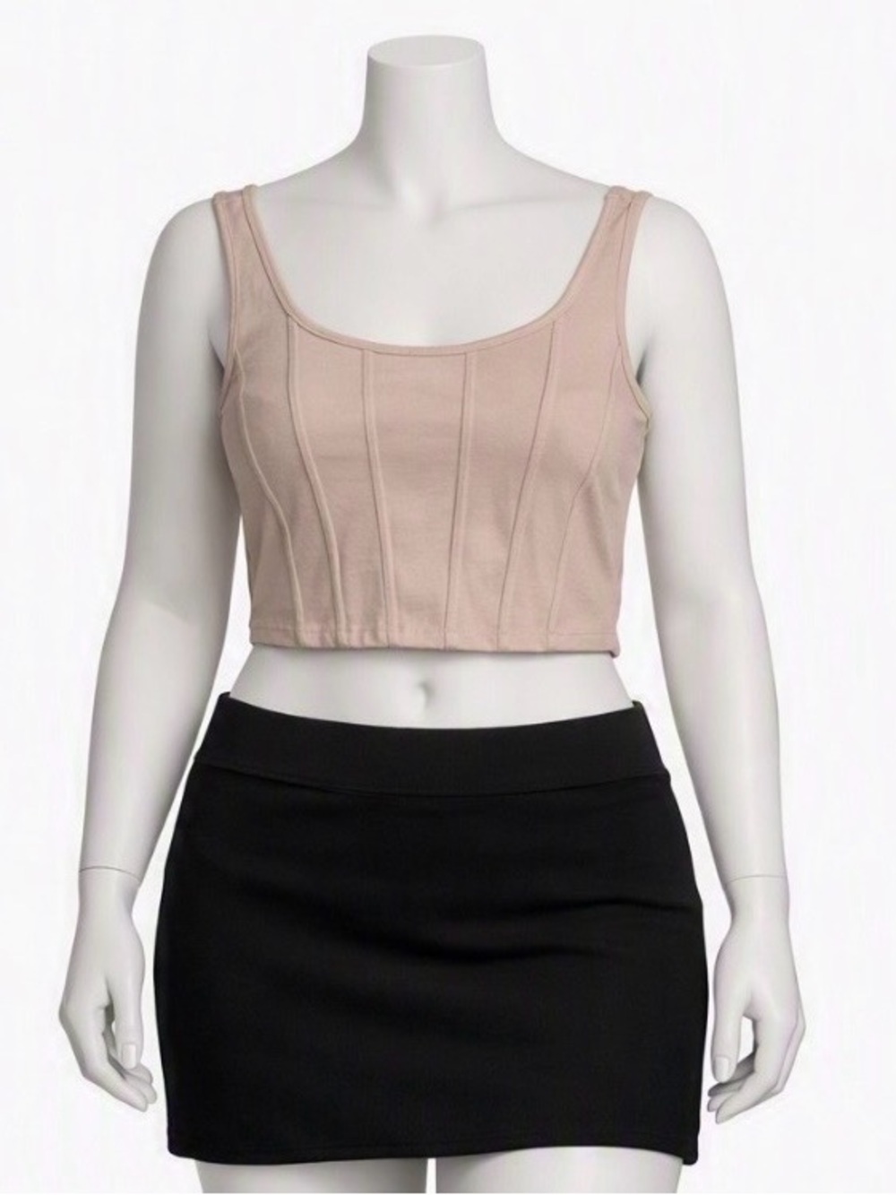 NWOT Scoop Neck Corset Detail Tank top